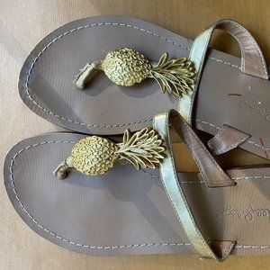 Lilly Pulitzer for Target Pineapple Sandals Gently Worn Size 8